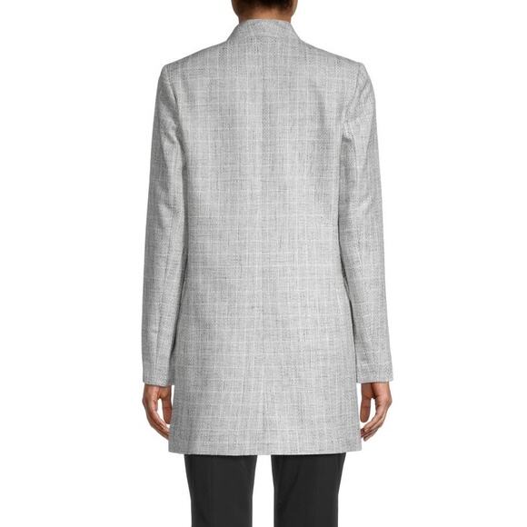 Calvin Klein Checker-Print Collarless Longline Mid Length Blazer Women’s Size 16 - Picture 2 of 15